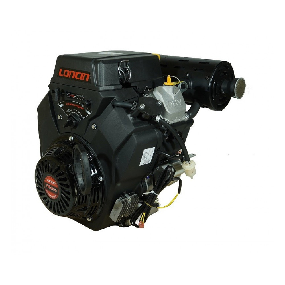 Бензиновый двигатель Loncin LC2V80FD (H type), вал 25 мм, катушка 20 А, ручной/электрозапуск