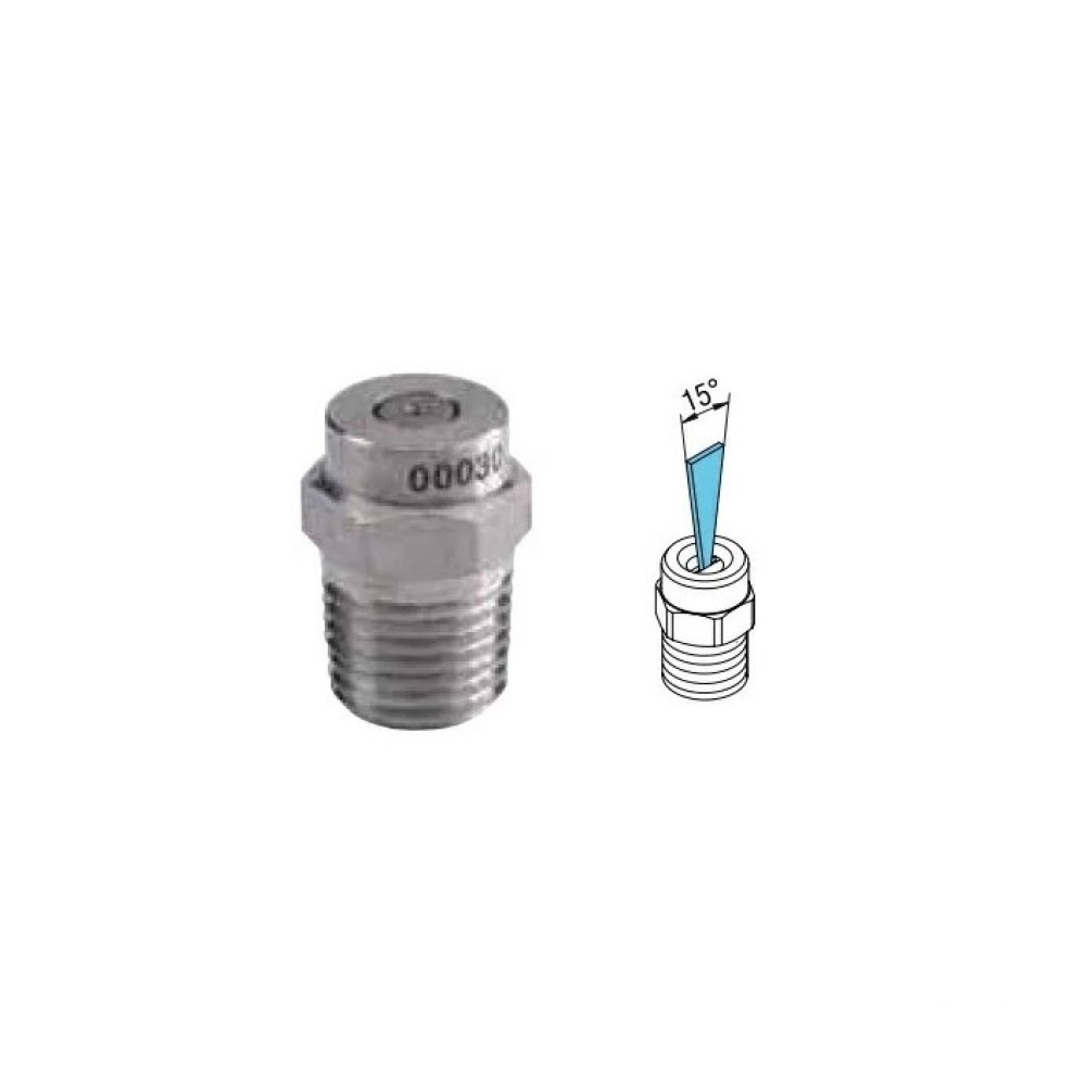 Форсунка Mecline 15045, угол 15°, резьба 1/4 наруж., 350 бар