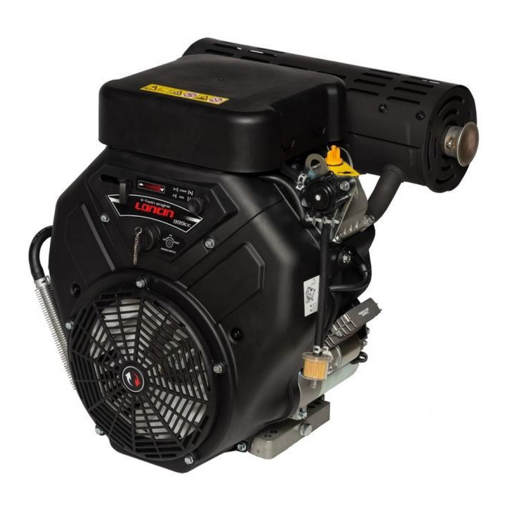 Бензиновый двигатель Loncin LC2V90FD (E type), вал 28,575 мм, катушка 20 А, плоский фильтр