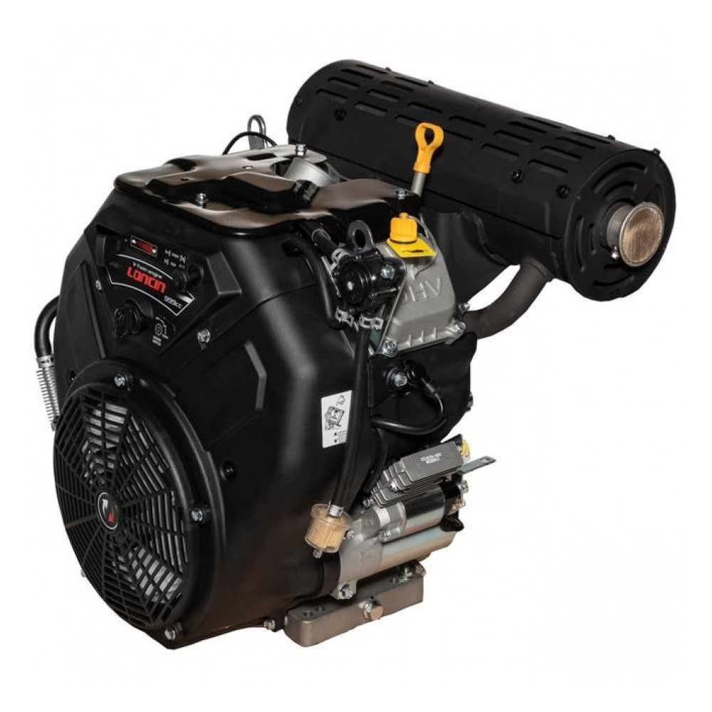 Бензиновый двигатель Loncin LC2V90FD (E type), вал 28,575 мм, катушка 20 А, цилиндрический фильтр