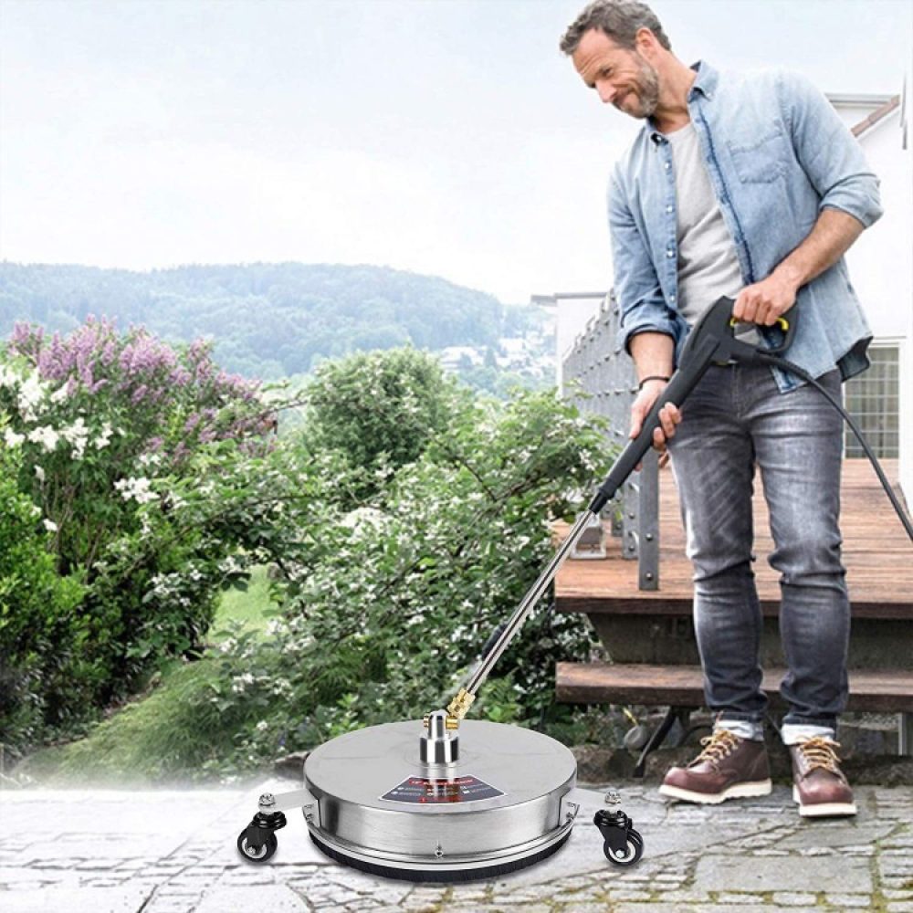 Насадка для очистки поверхностей 38 см металлическая на колёсах, для Karcher серии K, копьё 900 мм