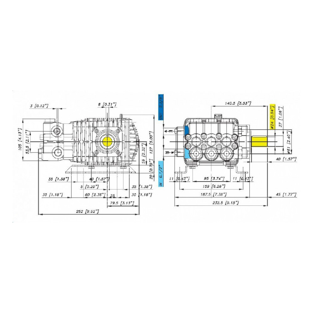 Насос высокого давления Bertolini TML 1528-HW (07103597A)
