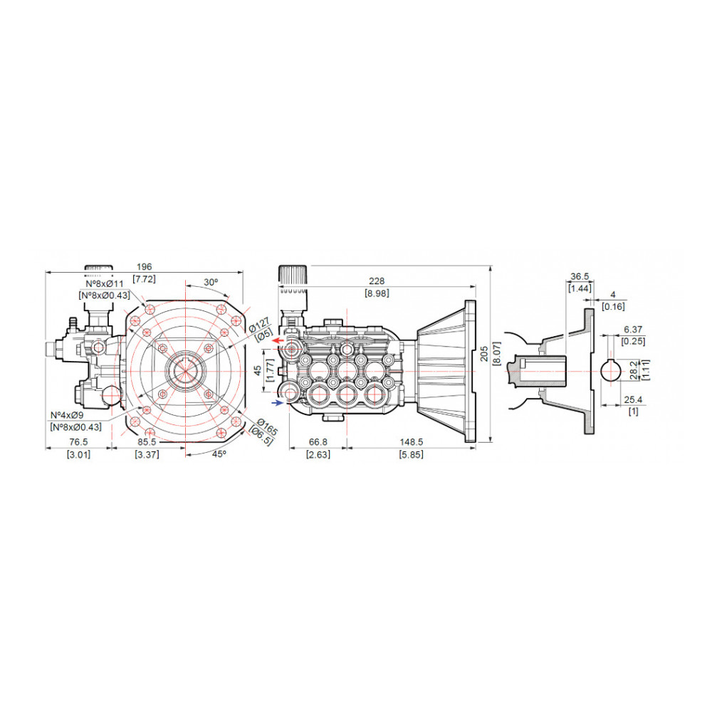 Насос Comet AWD-K 4030G (207 бар, 15 л/мин, 3400 об/мин)