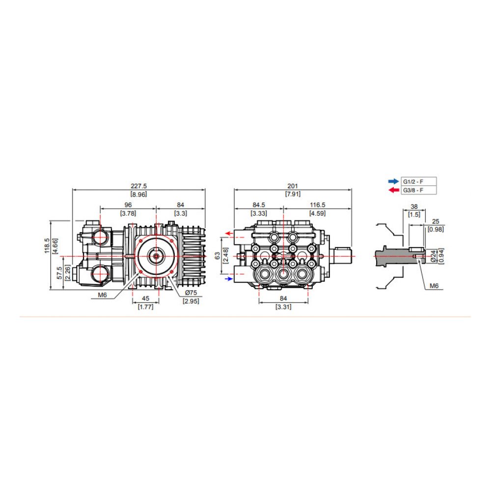 Насос Comet ZW 4030 S, 15 л/мин, 207 бар, до 85 °C