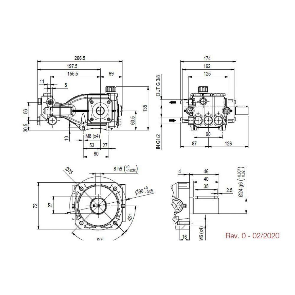 Насос высокого давления Hawk NHDP1120R