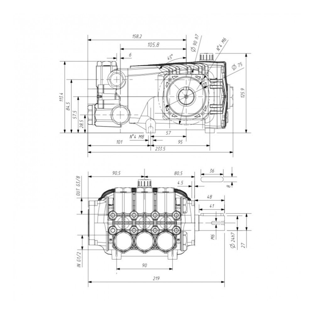 Насос высокого давления Titan FAB1520R, 15 л/мин, 200 бар