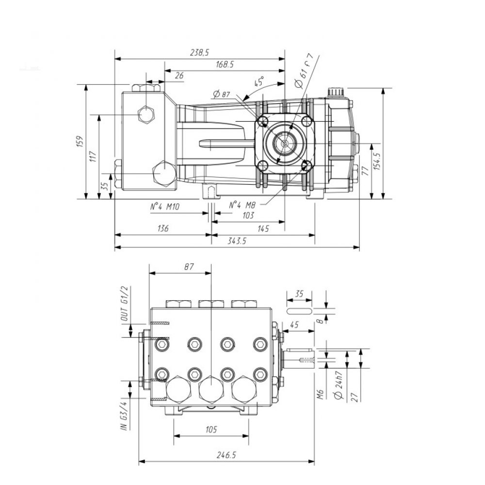Насос высокого давления Titan FCL3030R, 30 л/мин, 300 бар