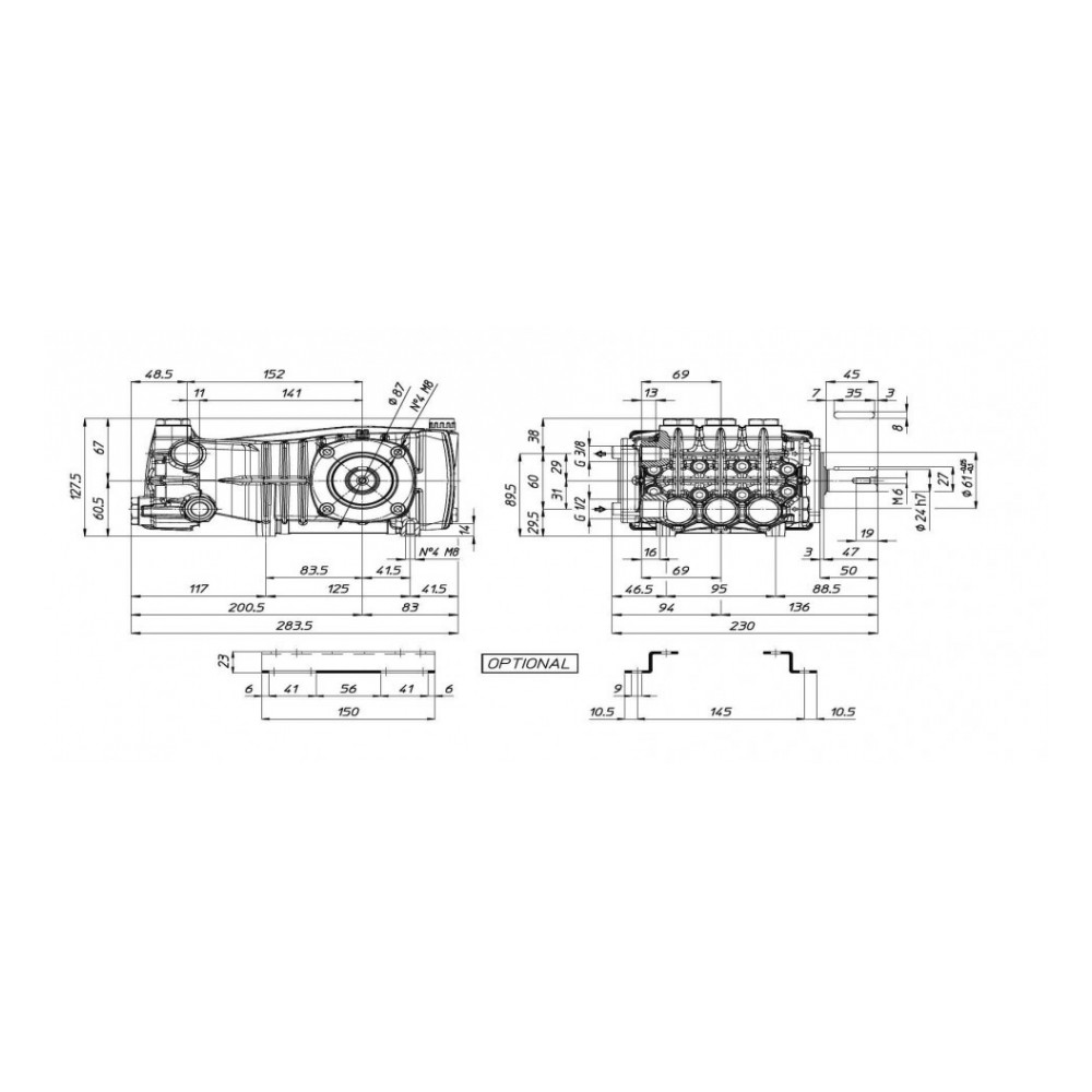Насос высокого давления Udor BKC 15/30 S, 15 л/мин, 300 бар