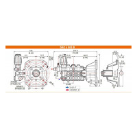Насос Comet EWD-K 4040 G (276 бар, 15 л/мин, 3400 об/мин)