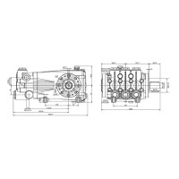 Насос высокого давления TOR DS-4020, 40 л/мин, 200 бар, межосевое 87 мм