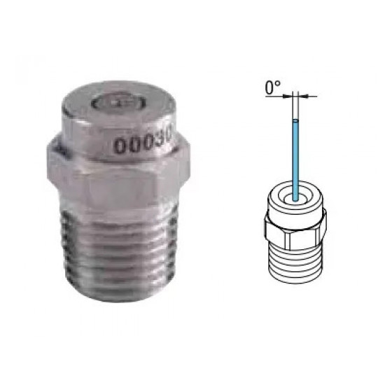 Форсунка 00045 Mecline, резьба 1/4 наруж., нержавеющая сталь