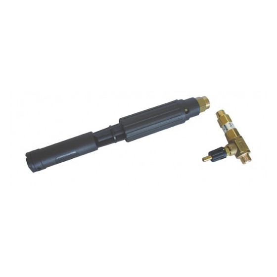 Пенообразующая насадка PA LS12 с наружным эжектором, вход 1/4" внутр. — 3/8" наруж., чёрная
