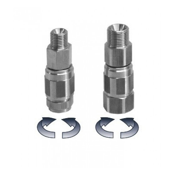 Поворотное соединение Mecline 3/8" наруж. – 3/8" внутр., никелированное