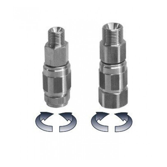 Поворотное соединение Mecline G3/8" наруж. – G3/8" внутр., нерж. сталь