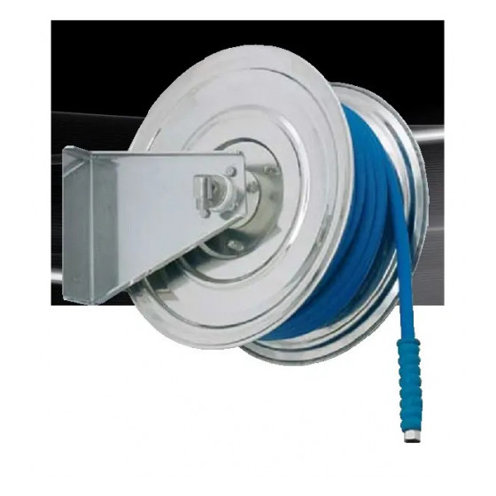 Катушка ручная Ramex AVM 9310 на 50 м 3/8" или 35 м 1/2", нержавеющая, 1/2" наруж., 200 бар