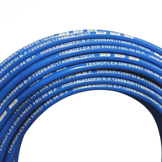 Рукав высокого давления TEKNOJET FLEXY 1SC 1/4" DN06, 300 бар, синий