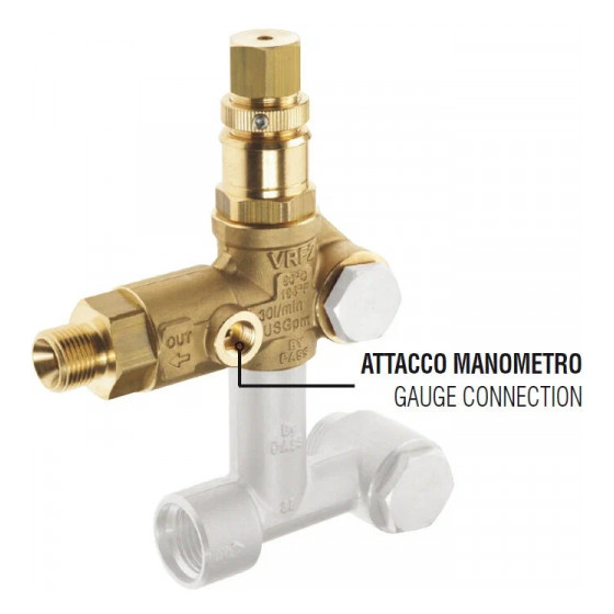 Регулятор давления Mecline VRF2, 250 бар, 30 л/мин, вход 3/8" нар., выход 3/8" нар.